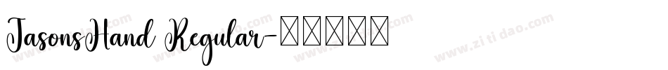 JasonsHand Regular字体转换